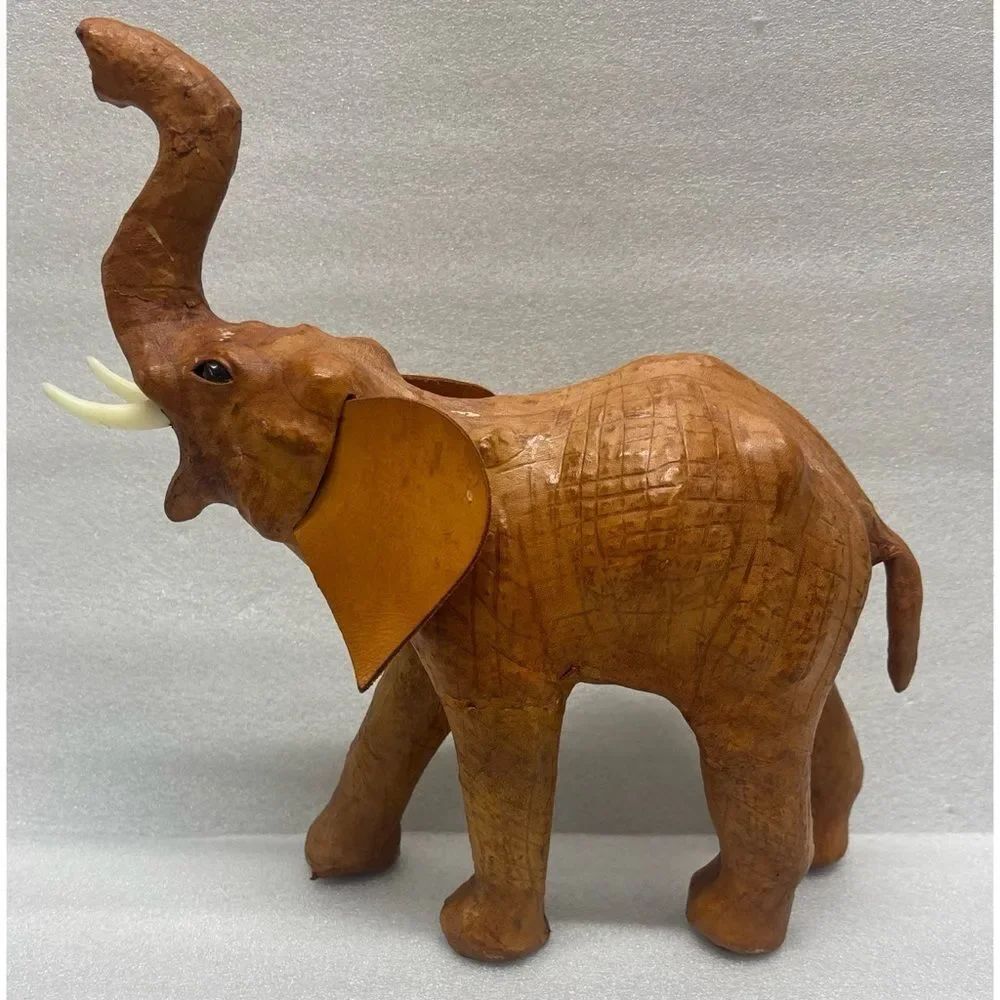 Rare~Early 20th Century Leather
Elephant Sculpture ~Handcrafted